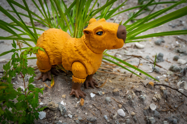Giant 3D Printed Capybara – Articulated Capybara – Big Poseable Capy Toy – Custom Colors Available – Nearly 10” Tall! 🧡
