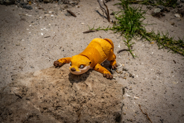3D Printed Flexible Otter – Super Cute Poseable Toy with Pop-In Neck – Custom Colors Available!