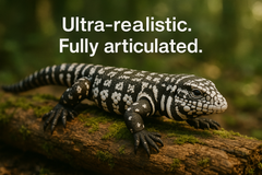 Ultra Realistic Articulated Tegu Monitor